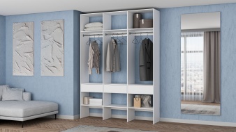 Стеллаж для одежды Мирта 51 BMS белого цвета