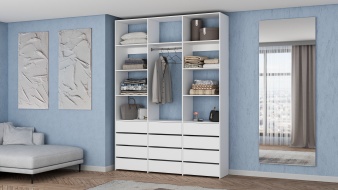 Стеллаж для одежды Мирта 49 BMS белого цвета