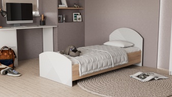 Кровать светлая Веер BMS 80х200 см