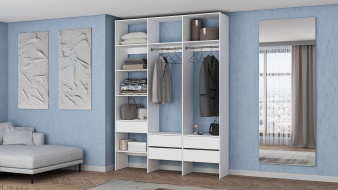 Стеллаж для одежды Мирта 53 BMS без задней стенки