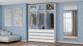 Стеллаж для одежды Мирта 47 BMS белого цвета