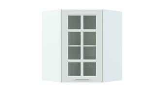 Шкаф верхний угловой остекленный Европа BMS