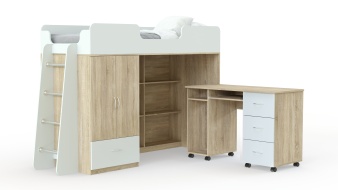 Кровать-чердак Миф 3 BMS с лестницей