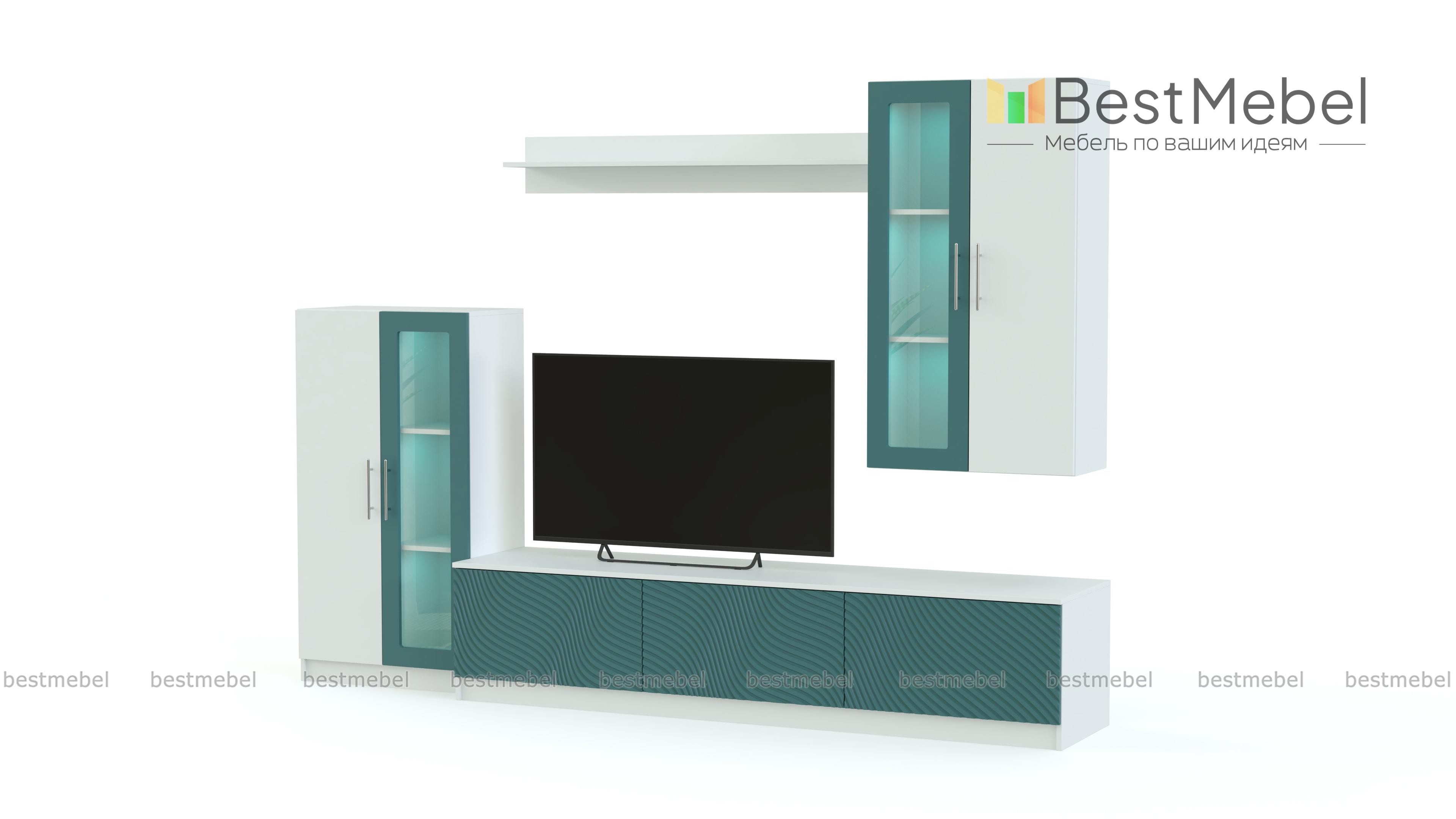 Стенка в гостиную Блеск 34.1-3D BMS - Фото