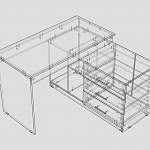 Чертеж Стол компьютерный угловой Сторм BMS