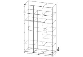 Шкаф распашной Фарелл 52  (1500х2600х600)