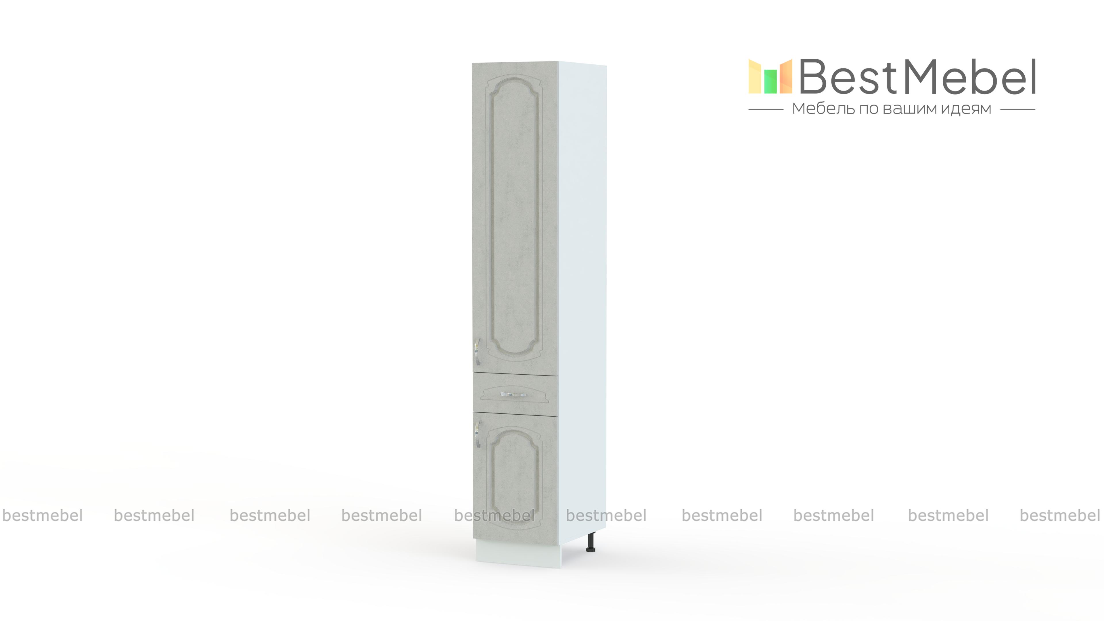 Шкаф пенал с дверцами и 1-м ящиком Настя BMS - Фото