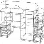 Схема сборки Кровать-чердак с рабочей зоной Мираж К7-4 BMS
