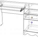 Чертеж Письменный стол ИД.01.91a BMS