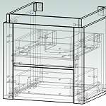 Чертеж Тумба в ванную комнату Клео 6 BMS