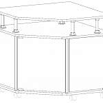 Чертеж Тумба угловая Парма 3 BMS
