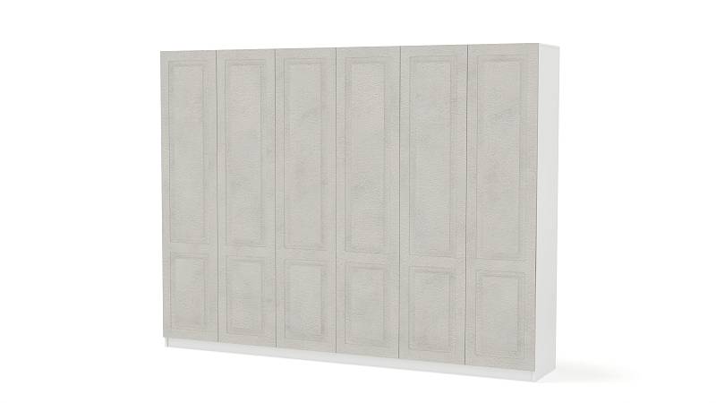 Шкаф распашной Руан 6 BMS(Белье - Платье - Платье - Белье (станд. 6))