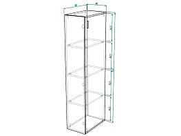 ЭСКИЗ Шкаф навесной №000123665  (300х1530х500)