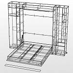 Чертеж Шкаф-кровать с диваном Тида 02 BMS