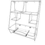 Навесной компьютерный стол Фьюжн КС-11 BMS (1100х1391х580)