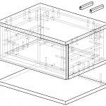 Чертеж Тумба прикроватная Нико 16 BMS