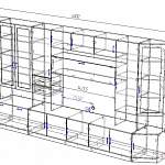Чертеж Стенка в гостиную Локи 69 BMS