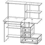 Схема сборки Компьютерный стол Млайн 30 BMS