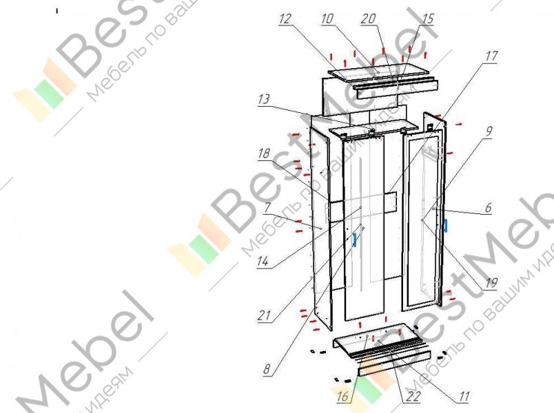 Схема сборки шкафа купе миллениум 2
