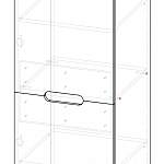 Чертеж Шкаф 1-Д Вегас BMS