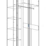 Чертеж Шкаф угловой Ривьера 95.09 BMS