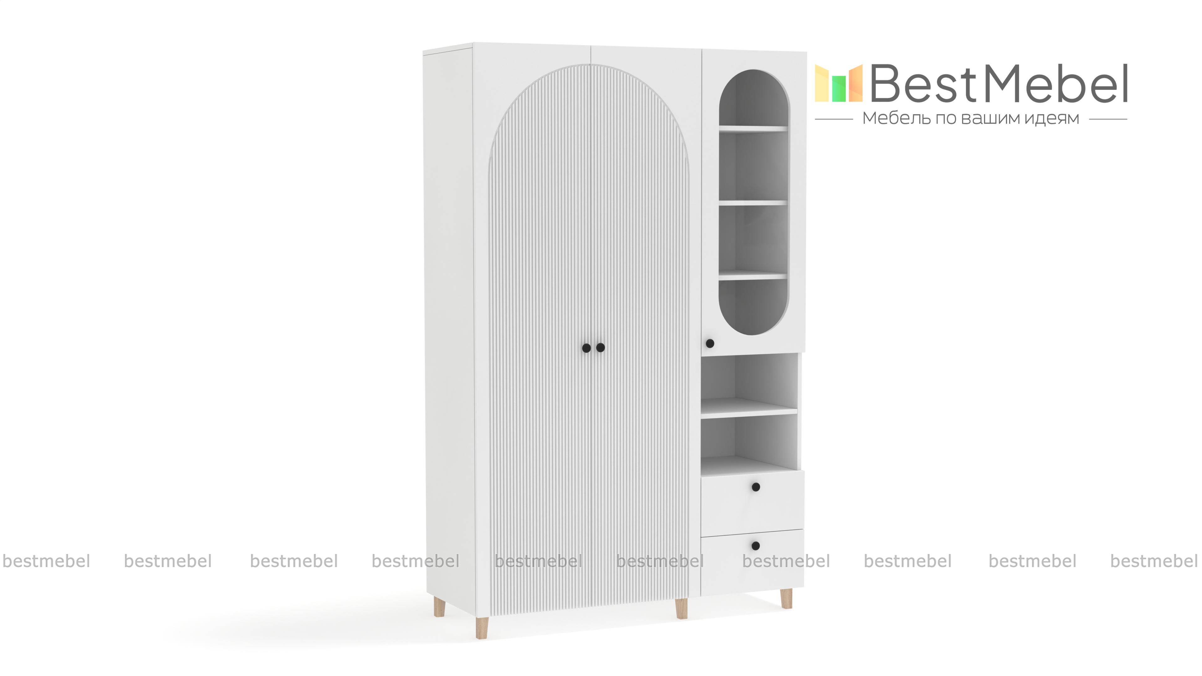 Шкаф распашной Вивьен 22 BMS - Фото