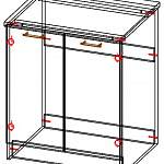 Схема сборки Шкаф нижний Капри 2 двери BMS