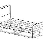 Детская кровать с ящиками Маттео BMS