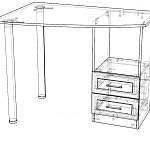 Схема сборки Письменный стол Мадлен №49 BMS