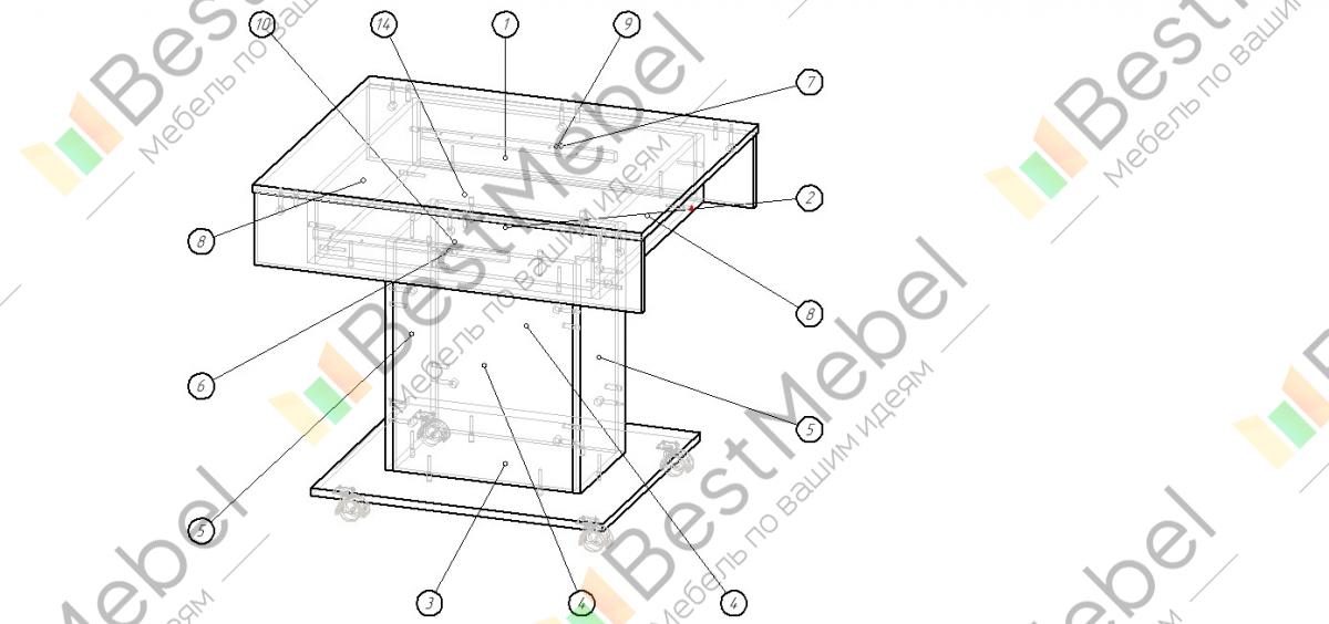 Стол журнальный соренто бтс схема сборки