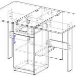 Чертеж Стол-тумба компактный Элла BMS
