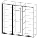 Шкаф № P-036 BMS(Белье - Платье - Белье (3))