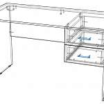 Чертеж Письменный стол СП3 BMS